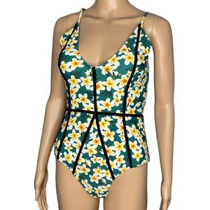 Cupshe one piece floral swimsuit size M